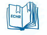 Drawing of book with "ECHR" written on it