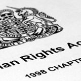 Close up picture of the Human Rights Act 1998